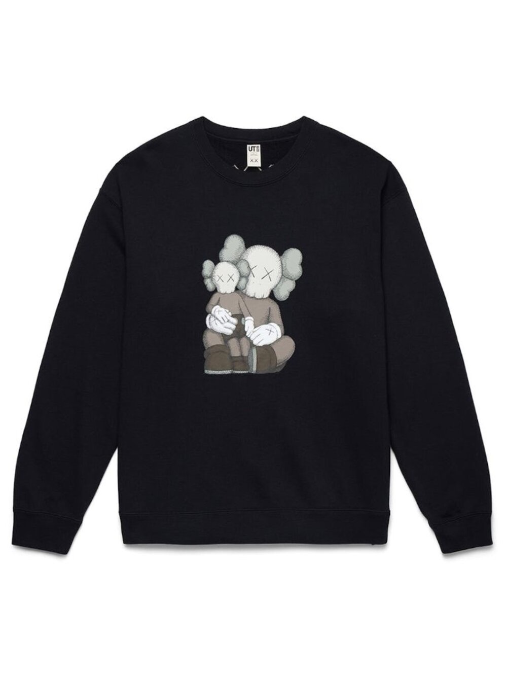 Uniqlo UT KAWS XX Sweatshirt Black Crew Neck Pullover Sweater Mens S Unisex